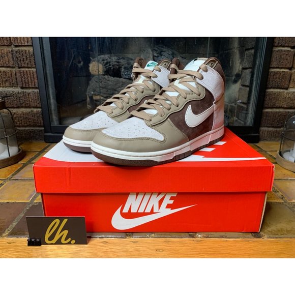 Mens 10 Nike Dunk High “Light Chocolate” Athletic Sneakers DH5348-100 - Picture 3 of 6